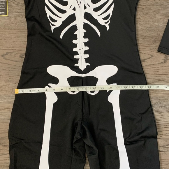 Tipsy Elves Skeleton Bodysuit Costume - Size M - Black/White - NWOT - Picture 9 of 10